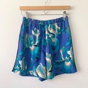 Marc Jacob’s Silk Floral Blue Shorts